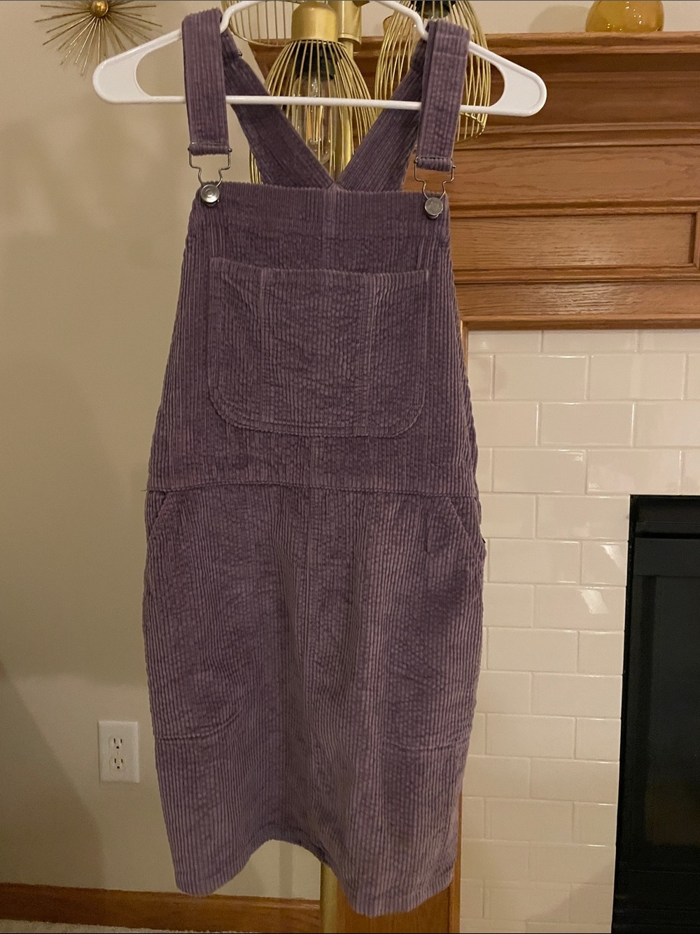 wild fable Corduroy Pinafore Dress in Lavender Gray